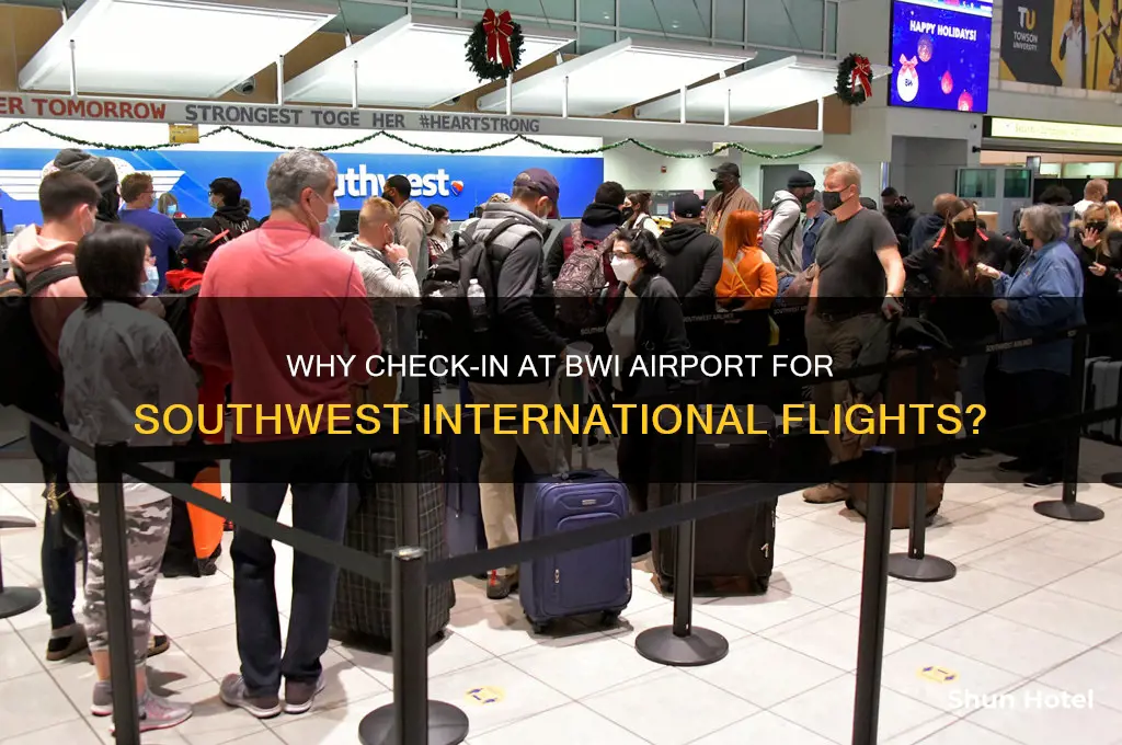 why checkin at bwi airport on southwest international flight