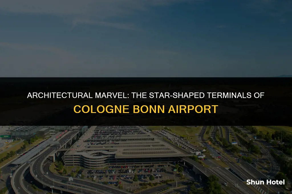 why cologne bonn airport has david shield star shaped terminals