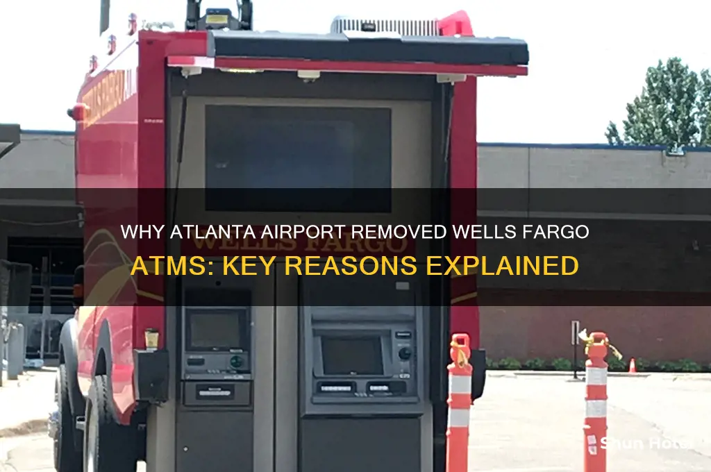 why did wells fargo atm get removed from atlanta airport
