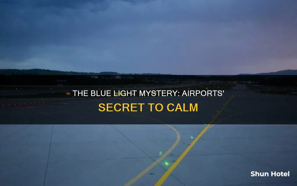 why do airports use blue lights
