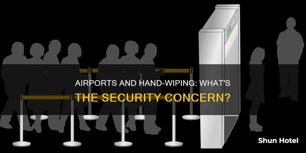 why do airports wipe your hands