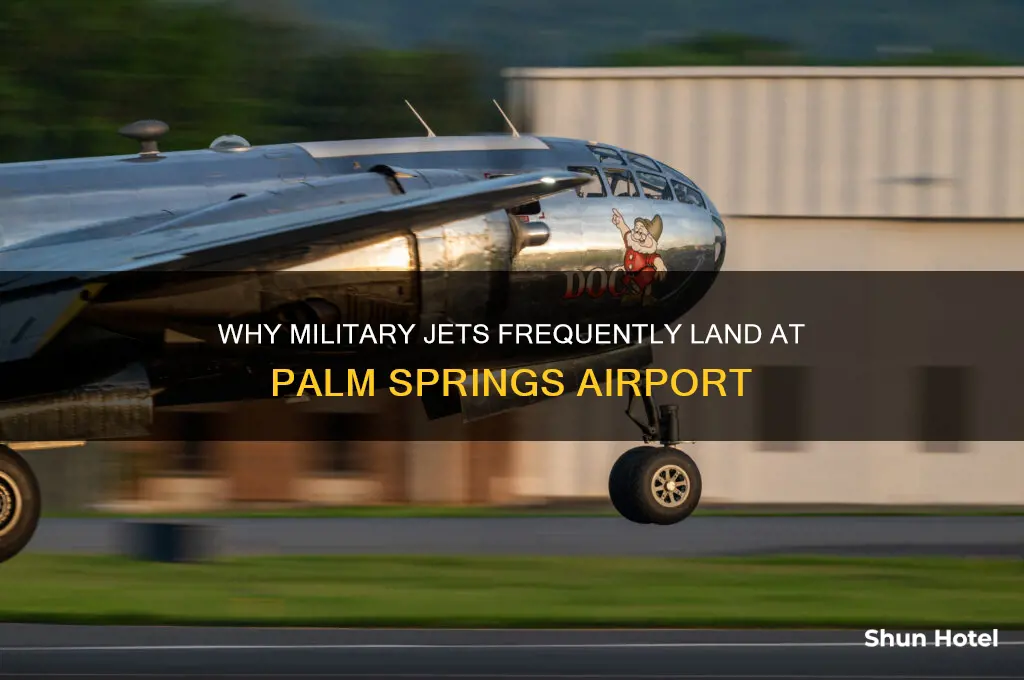 why do military jets fly into palm springs airport