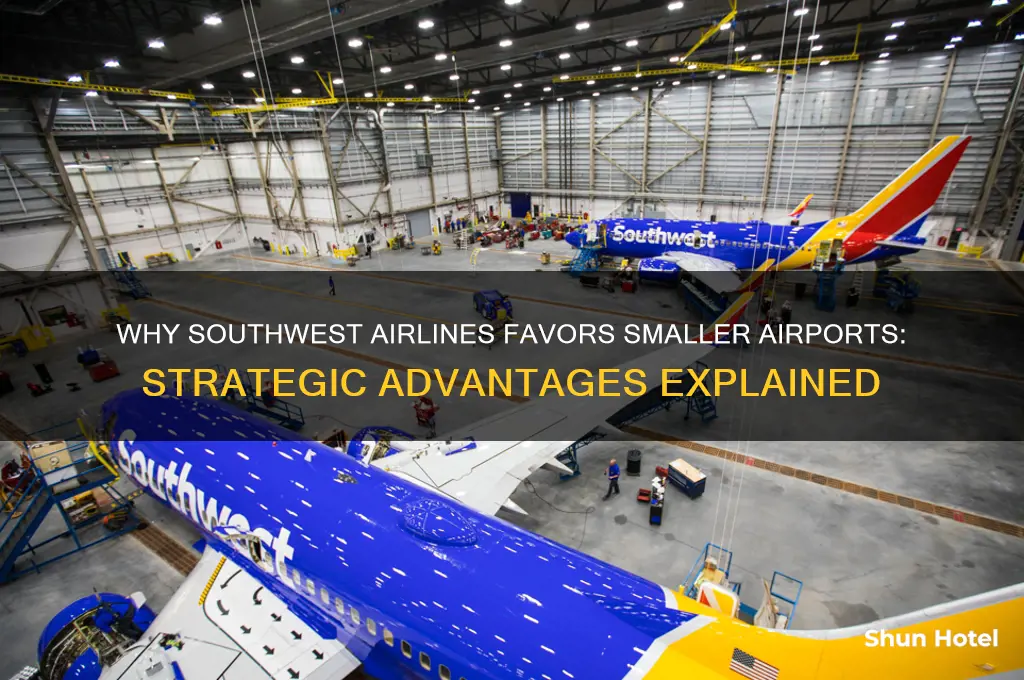 why does southwest fly into smaller airports