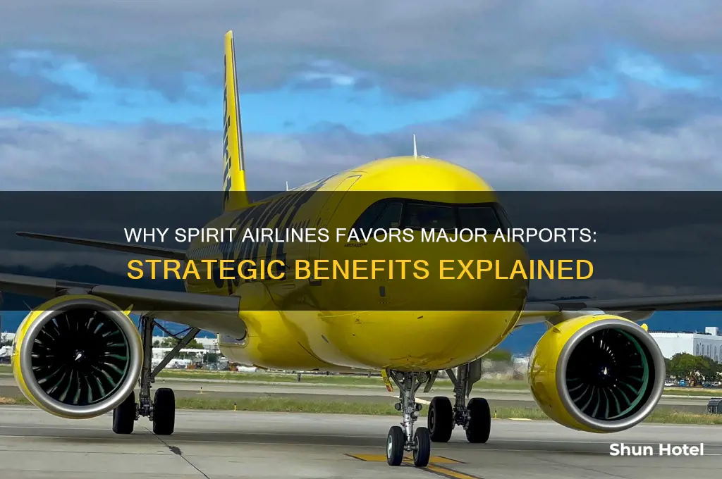 why does spirit fly into bigger airports