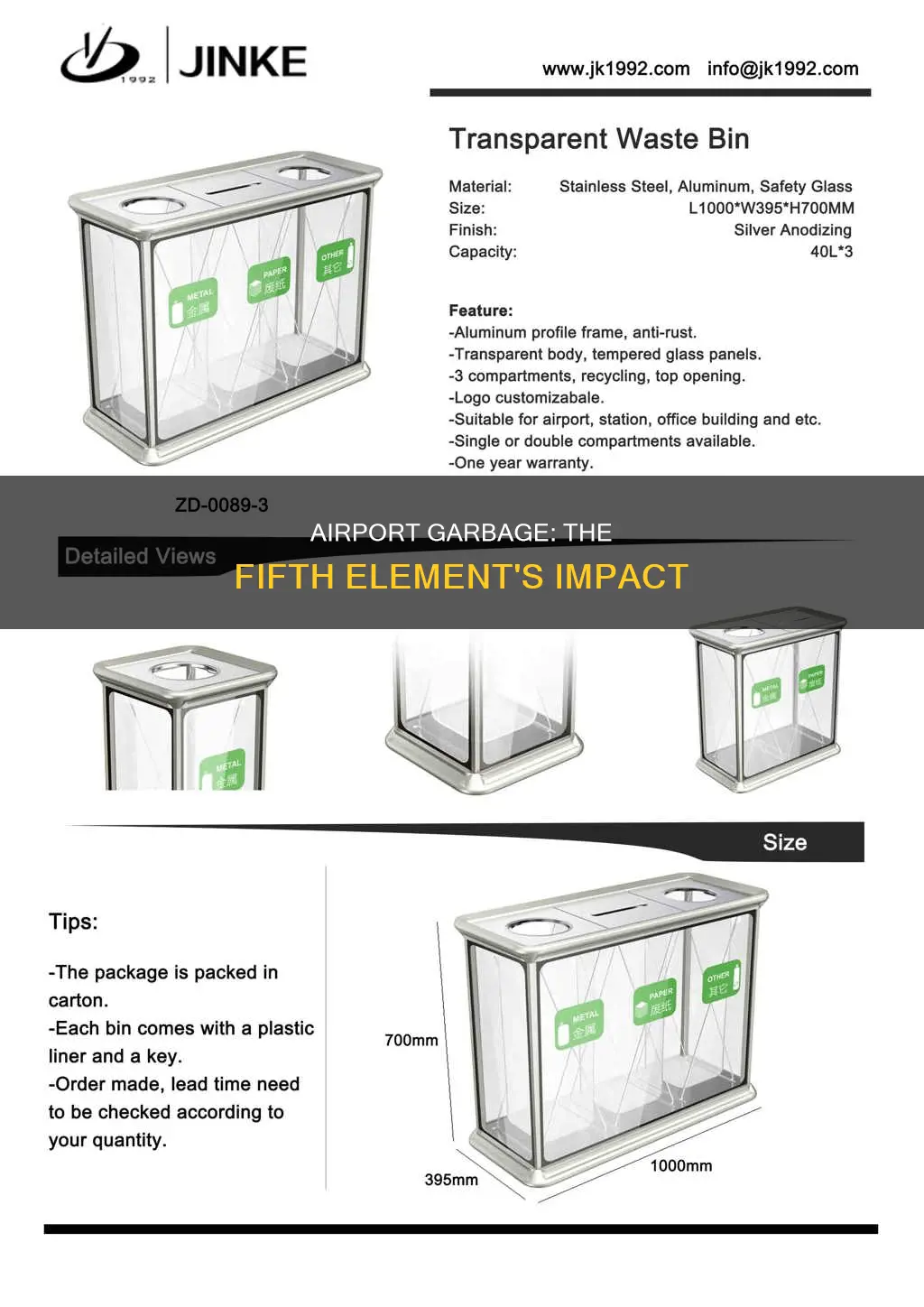 why garbage at airport fifth element