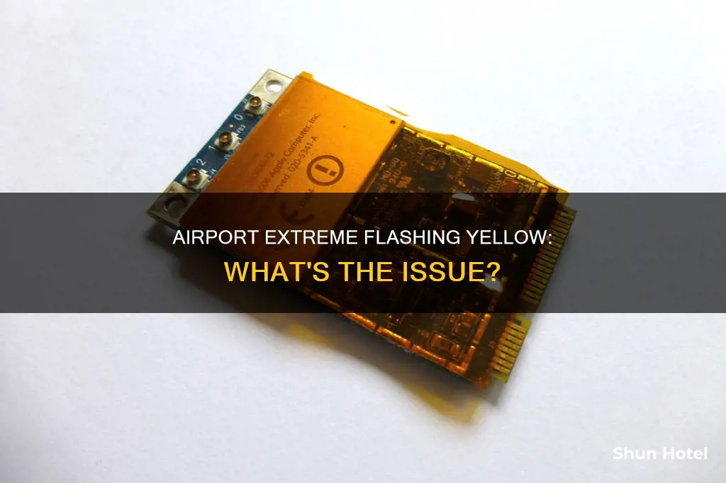 why is airport extreme flashing yellow