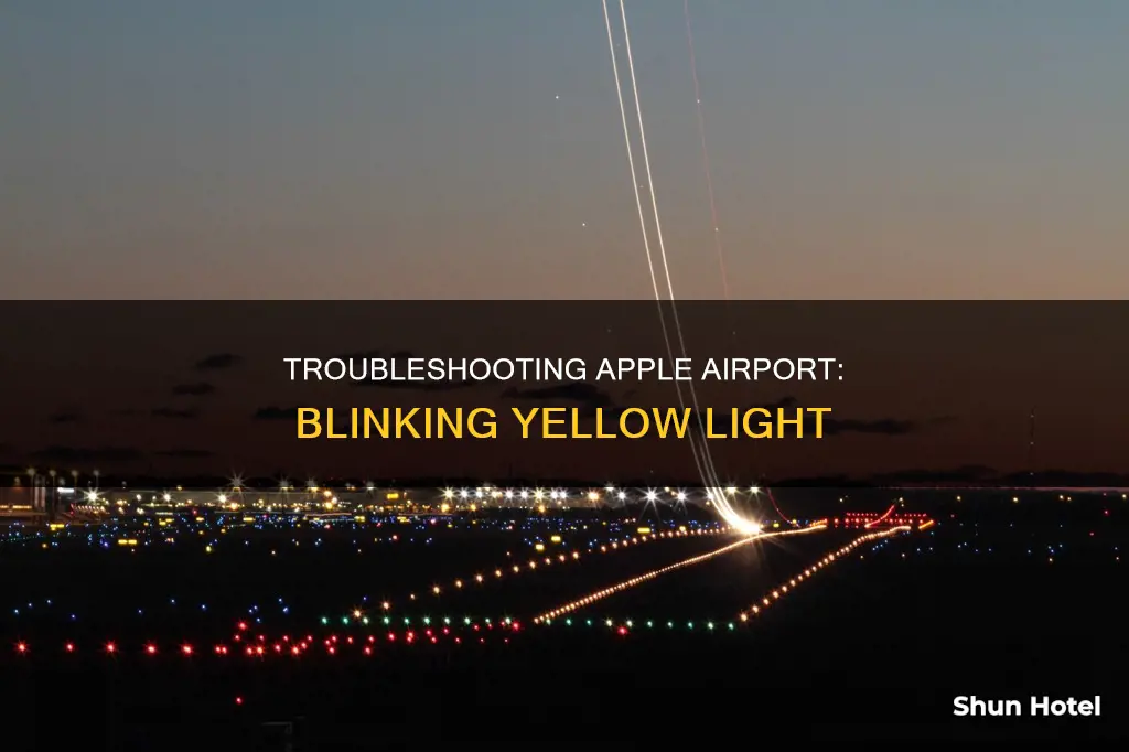 why is apple airport blinking yellow
