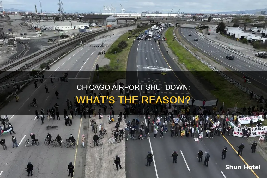 why is chicago airport shut down