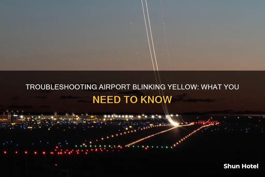why is my airport blinking yellow