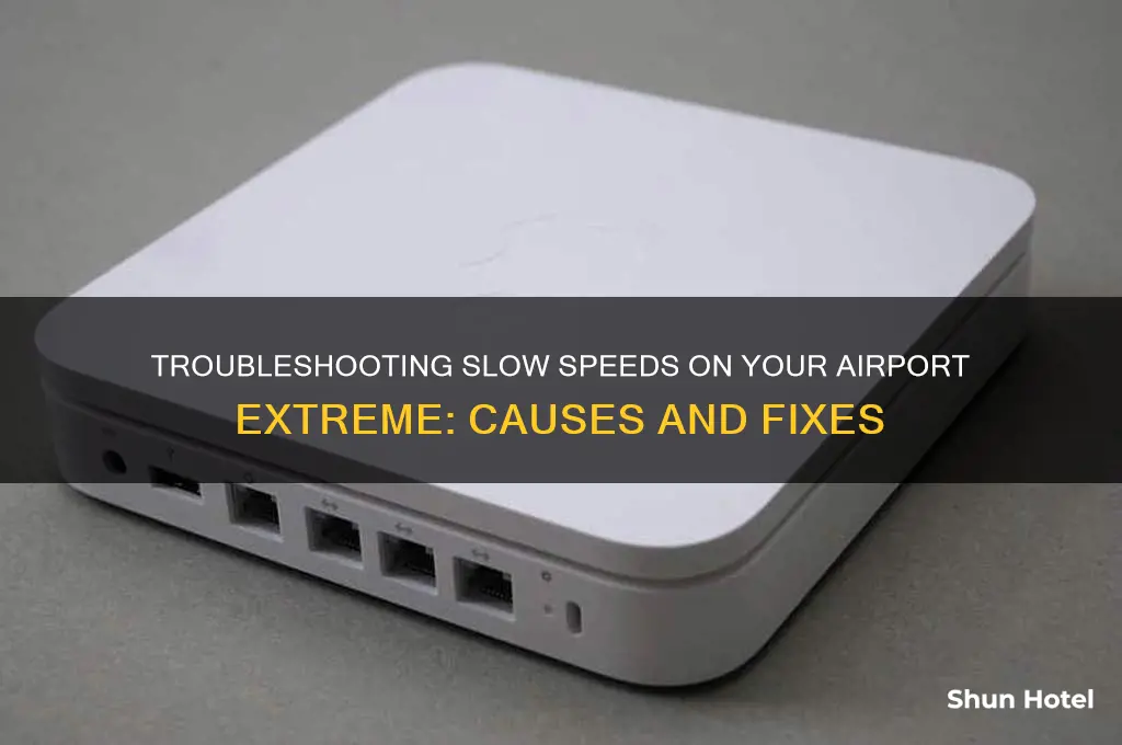 why is my airport extreme getting very slow speeds