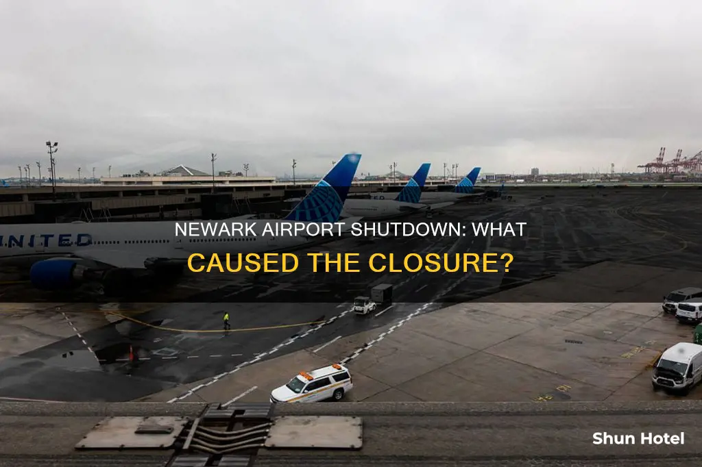 why is newark airport shut down