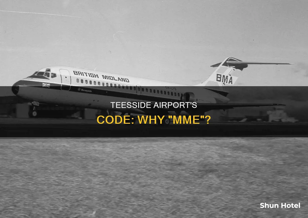 why is teesside airport code mme