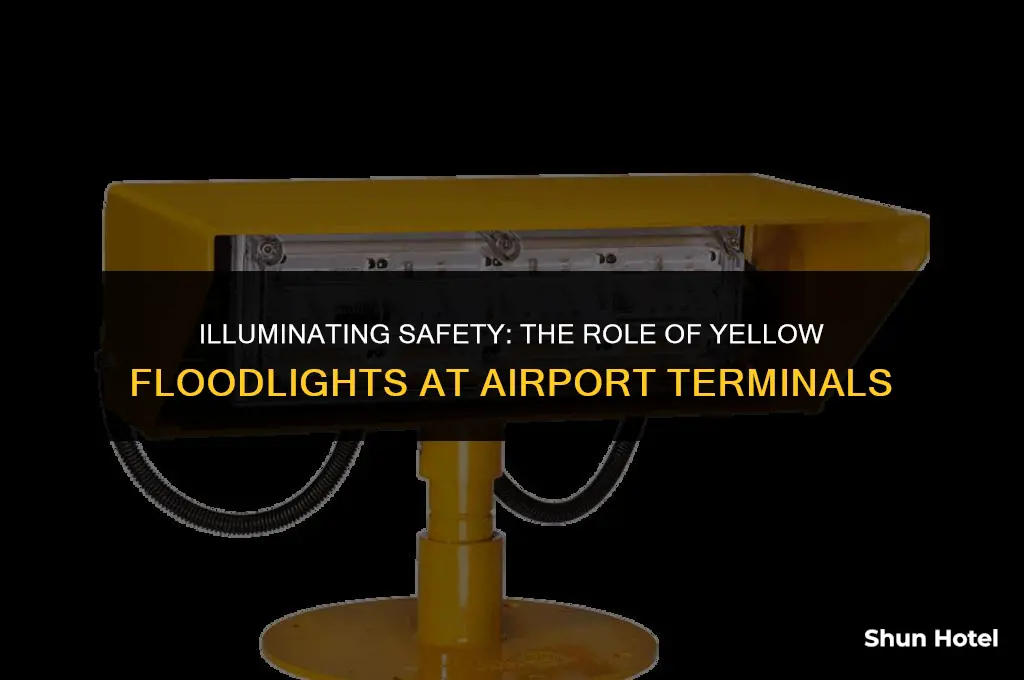 why is yellow flood lights used at airport terminals