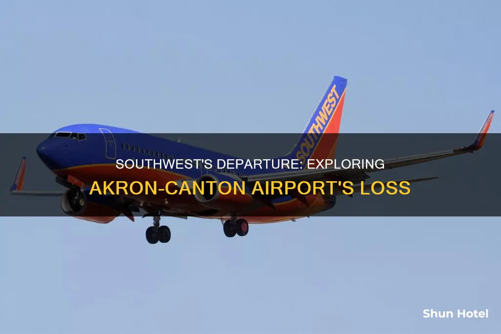 why southwest leace akron canton airport