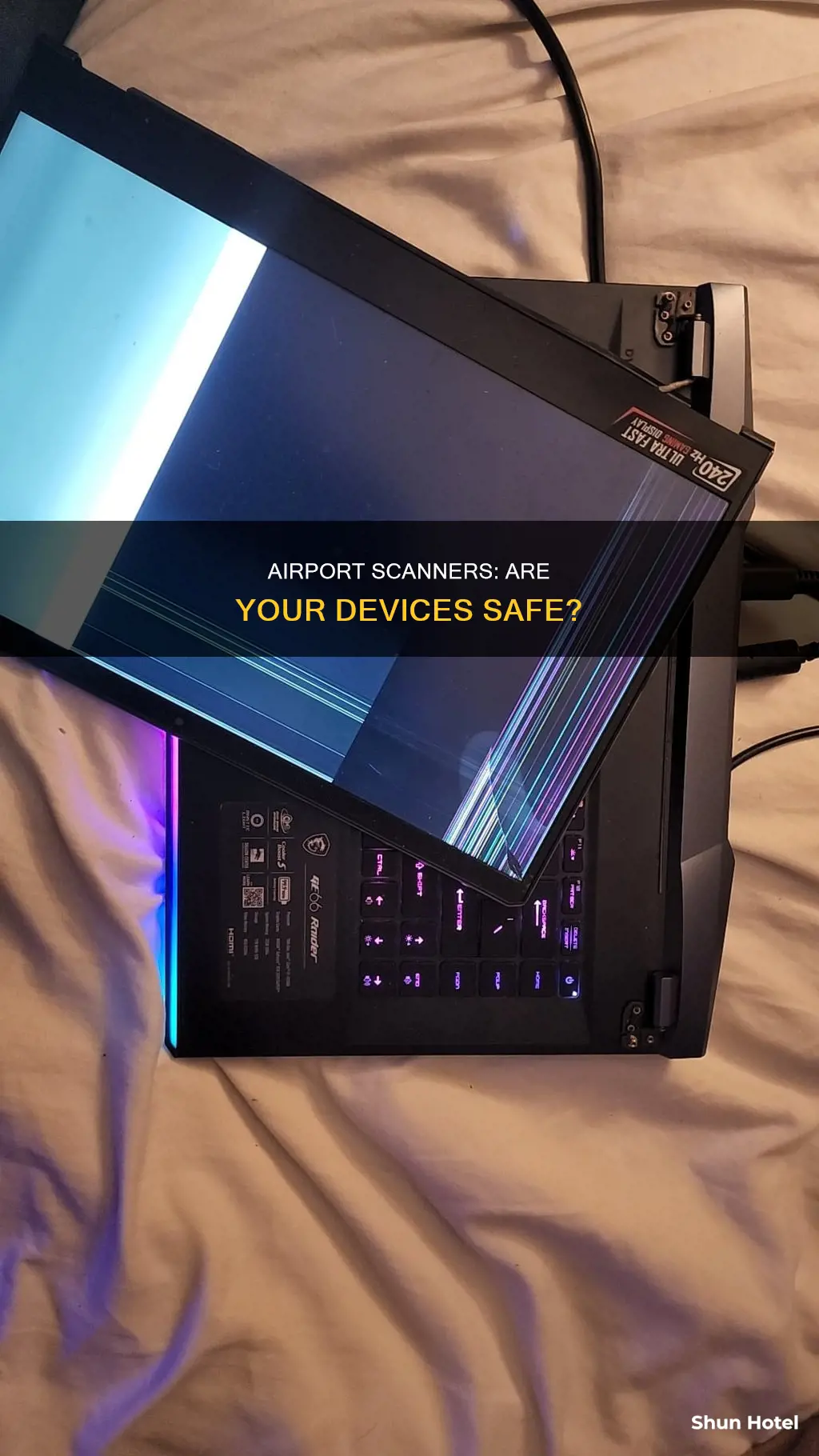 will airport scanners damage my laptop