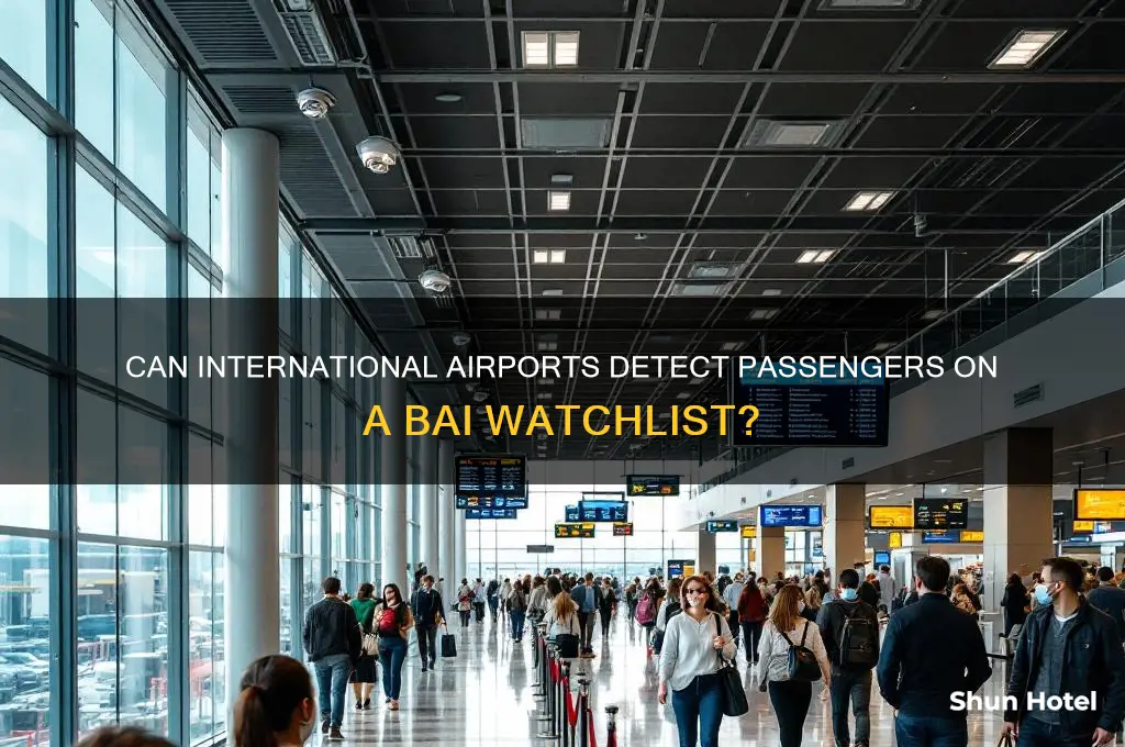 will international airport detect person on bai
