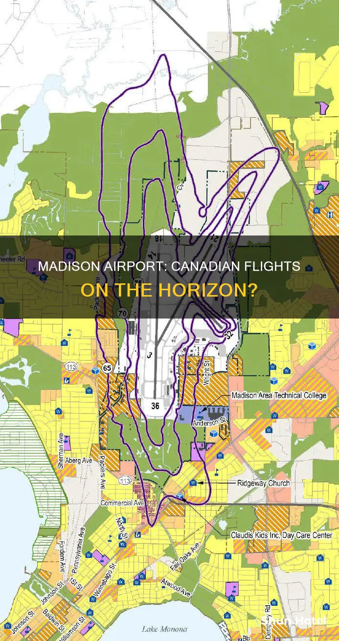 will madison wisconsin airport land flights from canada