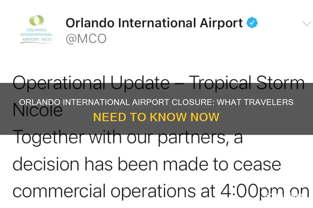will orlando international airport closed