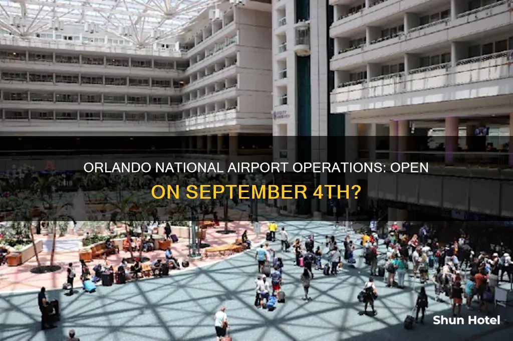 will orlando national airport be open on september 4th